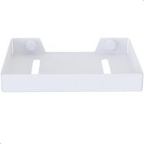 Porta Sabonete Saboneteira Inox Parede Banheiro Branco MAX - STEELDECOR