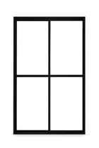 Porta Sacada 2 Folhas Móveis Aluminio Preto C/ Trinco 2,10X1,20