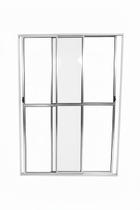Porta Sacada 3 Folhas De Vidro Aluminio Brilhante C/ Trinco 2,10X1,20