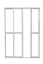 Porta Sacada 4 Folhas Aluminio Branco C/ Trinco 2.10X2.00