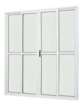 Porta Sacada 4 Folhas aluminio branco C/trinco 2,10x1,50
