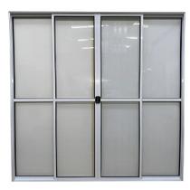 Porta Sacada 4 Folhas Aluminio branco C/ trinco 2,10x2,00