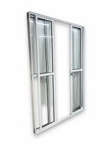 Porta Sacada 4 Folhas Aluminio Branco Com Fechadura 2,10x1,80 Linha 25