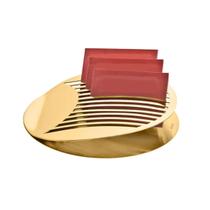 Porta Sache De Açucar Adoçante Roselle Inox Revestido Em Ouro 24K Riva Porta Sache De Açucar Adoçante Roselle Inox Revestido Em Ouro 24K Riva
