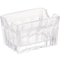 Porta Sachê de Vidro Faces Lyor 8x5,5cm Suporte de Mesa para Chá Açúcar Sal Molho Transparente Porta Sachê de Vidro Faces Lyor 8x5,5cm Suporte de Mesa para Chá Açúcar Sal Molho Transparente