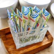 Porta Sachê de Vidro Gibraltar Para Açúcar Sal e Adoçante 9x6cm Porta Colher Cantinho do café