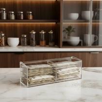 Porta Sachês De Açucar Adoçante Com Tampa Café Organizador - Super 3D