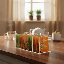 Porta Sachês De Chá Caixa Acrílica Decoração Cantinho Café - Super 3D
