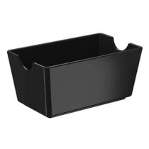 Porta Sachês de Mesa Preto Uno Coza Organizador Plástico para Molhos Chá Açúcar Sal