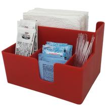 Porta Sachês Guardanapos Açúcar Organizador Multiuso Bancada Vermelho Porta Sachês Guardanapos Açúcar Organizador Multiuso Bancada Vermelho