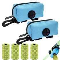 Porta-sacos de cocô de cachorro CAKOVANO, pacote com 2 unidades para fixação de coleiras