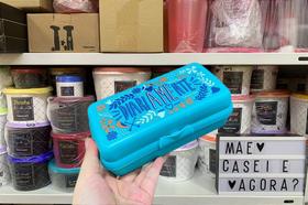 Porta Sanduíche Retangular Tupperware Infantil Verde e Estampado