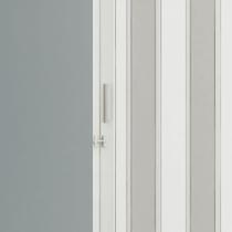 Porta Sanfonada BCF de PVC Plast 210x60cm com Trinco Branca