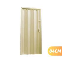 Porta sanfonada bege pvc 84cm x 2,10 plasflex multilit