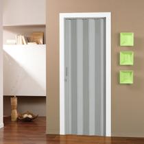 Porta Sanfonada de PVC 210cm x 60cm Pronta Bcf Cinza