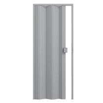 Porta Sanfonada de PVC 210x60cm Permatti Cinza Liso