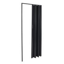 Porta Sanfonada de PVC Preto Relevo Plasbil 210x70cm Porta Sanfonada de PVC Preto Relevo Plasbil 210x70cm
