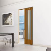 Porta Sanfonada de PVC Translucido 210cm x 72cm Plastporta Bcf Marrom/Cerejeira com Porta Sanfonada de PVC Translucido 210cm x 72cm Plastporta Bcf Marrom/Cerejeira com