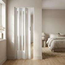 Porta Sanfonada de PVC Translucido 210cm x 96cm Plastporta Bcf Branco