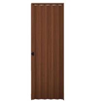 Porta Sanfonada Interna Plasbil PVC Relevo Mogno, 210 x 70 cm