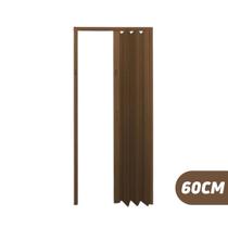 Porta sanfonada mogno marrom pvc plasflex multilit Porta sanfonada mogno marrom pvc plasflex multilit