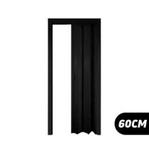 Porta sanfonada preta pvc 60cm x 2,10 plasflex multilit Porta sanfonada preta pvc 60cm x 2,10 plasflex multilit