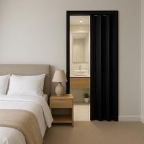 Porta Sanfonada Pvc 0,60x2,10m Multilit Preta