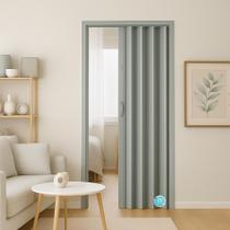 Porta Sanfonada PVC 0,72x2,10 Multilit Cinza