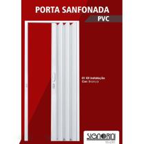 Porta Sanfonada PVC - Branca - 0,60 x 2,10 Altura