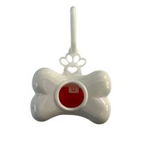 Porta Saquinho Com 1 Refis Cães Recolher Cocô Cor Branco Porta Saquinho Com 1 Refis Cães Recolher Cocô Cor Branco