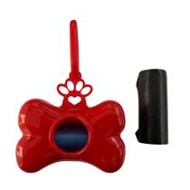 Porta Saquinho Com 2 Refis Cães Recolher Cocô Cor Vermelho Porta Saquinho Com 2 Refis Cães Recolher Cocô Cor Vermelho