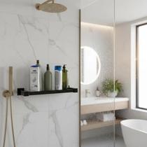 Porta Shampoo 40cm Aço Inox 304 Preto Fosco Q-PS40PF