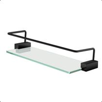 Porta Shampoo Base Suporte Proteção Quadrado Modelo Troia Prata Alto Brilho