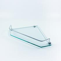 Porta shampoo canto para banheiro em vidro Incolor