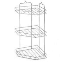 Porta Shampoo Cantoneira Tripla Para Banheiro Metal branco
