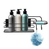 Porta Shampoo Com Saboneteira Dupla Face 3M Black 3434 - Arthi Porta Shampoo Com Saboneteira Dupla Face 3M Black 3434 - Arthi