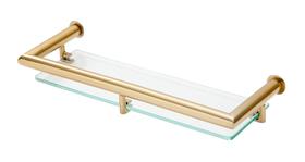 Porta Shampoo de Banheiro em Aço Inox Dourado Brilhante Linha Tessália Stainless