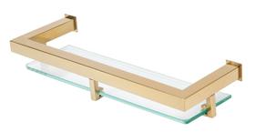 Porta Shampoo de Banheiro em Aço Inox Dourado Linha Larissa Stainless