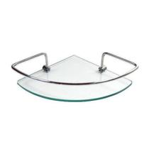 Porta Shampoo de Canto Cromado com Base de Vidro Porta Shampoo de Canto Cromado com Base de Vidro