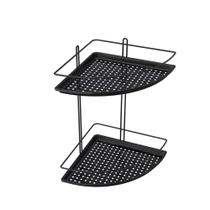 Porta Shampoo De Canto Duplo Com Fundo Plástico - Stolf Preto