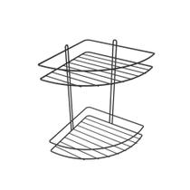 Porta Shampoo De Canto Duplo Em Aço - Stolf Preto Porta Shampoo De Canto Duplo Em Aço - Stolf Preto