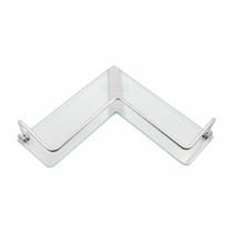 Porta Shampoo De Canto em L Cromado Com Base De Vidro
