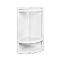 Porta Shampoo de Pvc Cantoneira Parede para Banheiro Branco - Herc Porta Shampoo de Pvc Cantoneira Parede para Banheiro Branco - Herc