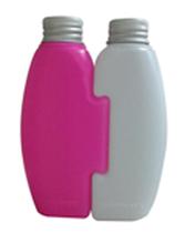 Porta Shampoo E Condicionador Rosa E Branco