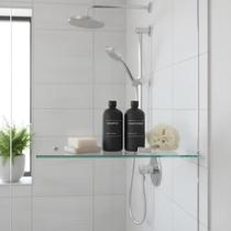 Porta Shampoo em Vidro 40x10 cm Praticidade e Sofisticação para Banheiro ou Cozinha