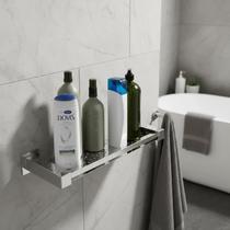 Porta Shampoo Inox 304, Prateleira 30cm, Banheiro Porta Shampoo Inox 304, Prateleira 30cm, Banheiro