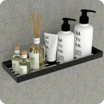 Porta Shampoo Inox Suporte De Parede Banheiro Preto MAX - HomeFull