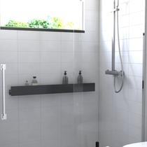 Porta Shampoo Linear 100cm Venturi Preto Fosco