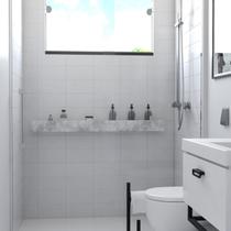 Porta Shampoo Linear 120cm Venturi Concreto