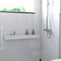 Porta Shampoo Linear Madrid Branco em Pedra - 100cm - Venturi
